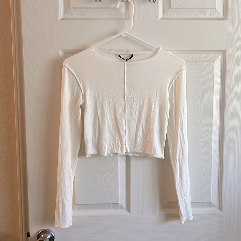 Zara cropped long sleeve t